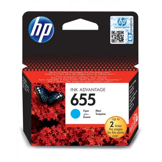 HP 655 Magenta Original Ink Advantage Cartridge