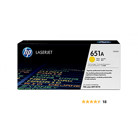 HP 651A Yellow Original LaserJet Toner Cartridge